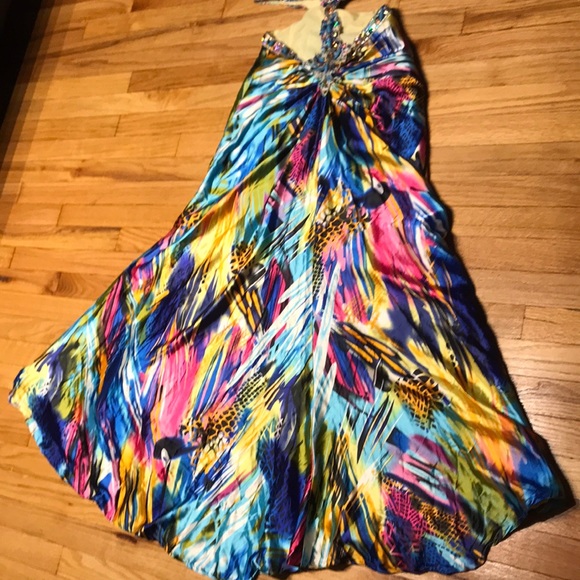 Colorful Coastal Coquette cutouts Embellish y2k crystal neon Formal Evening Prom - Picture 7 of 8